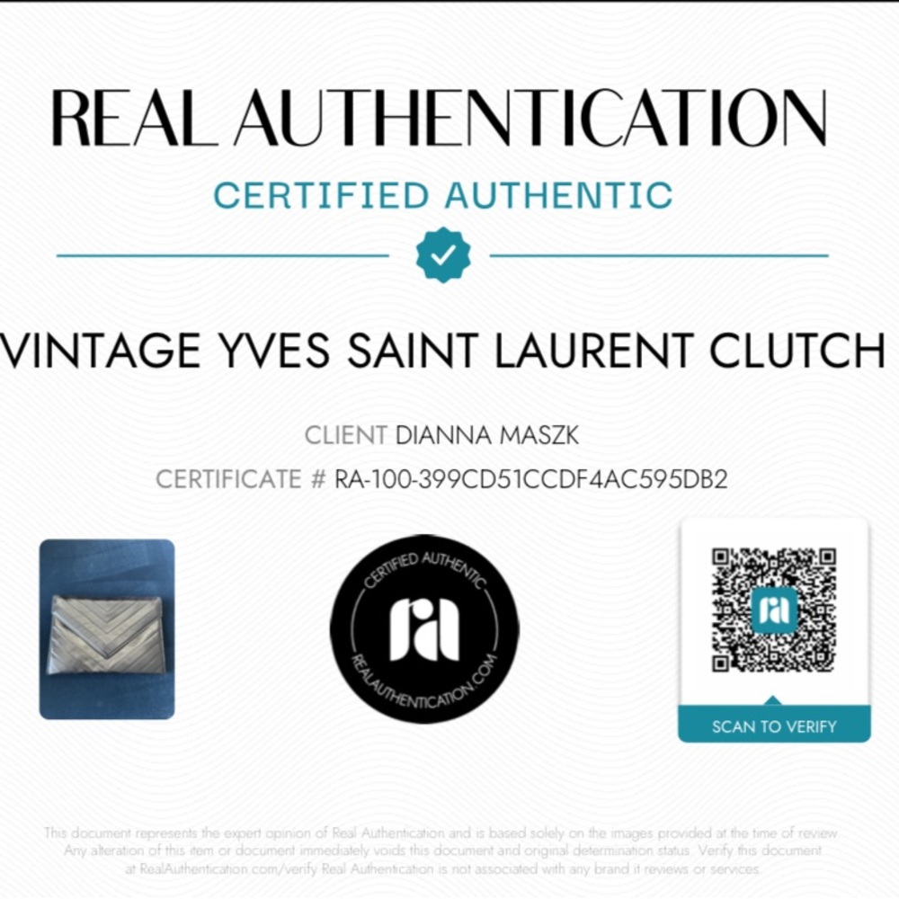 Vintage Authentic Saint Laurent Leather Clutch - Picture 3 of 16